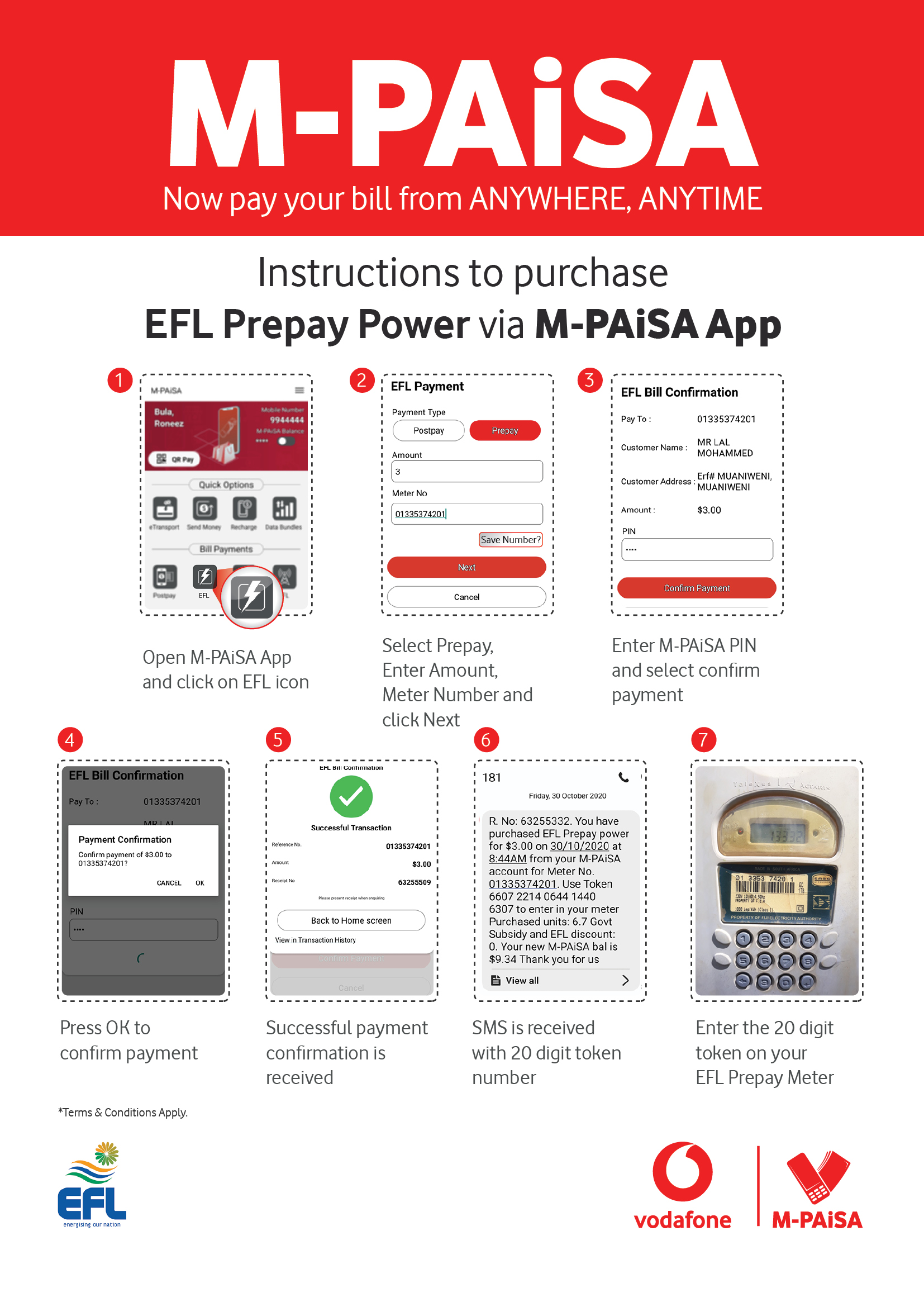 5. EFL Prepay – Cash Power  M-PAiSA App.