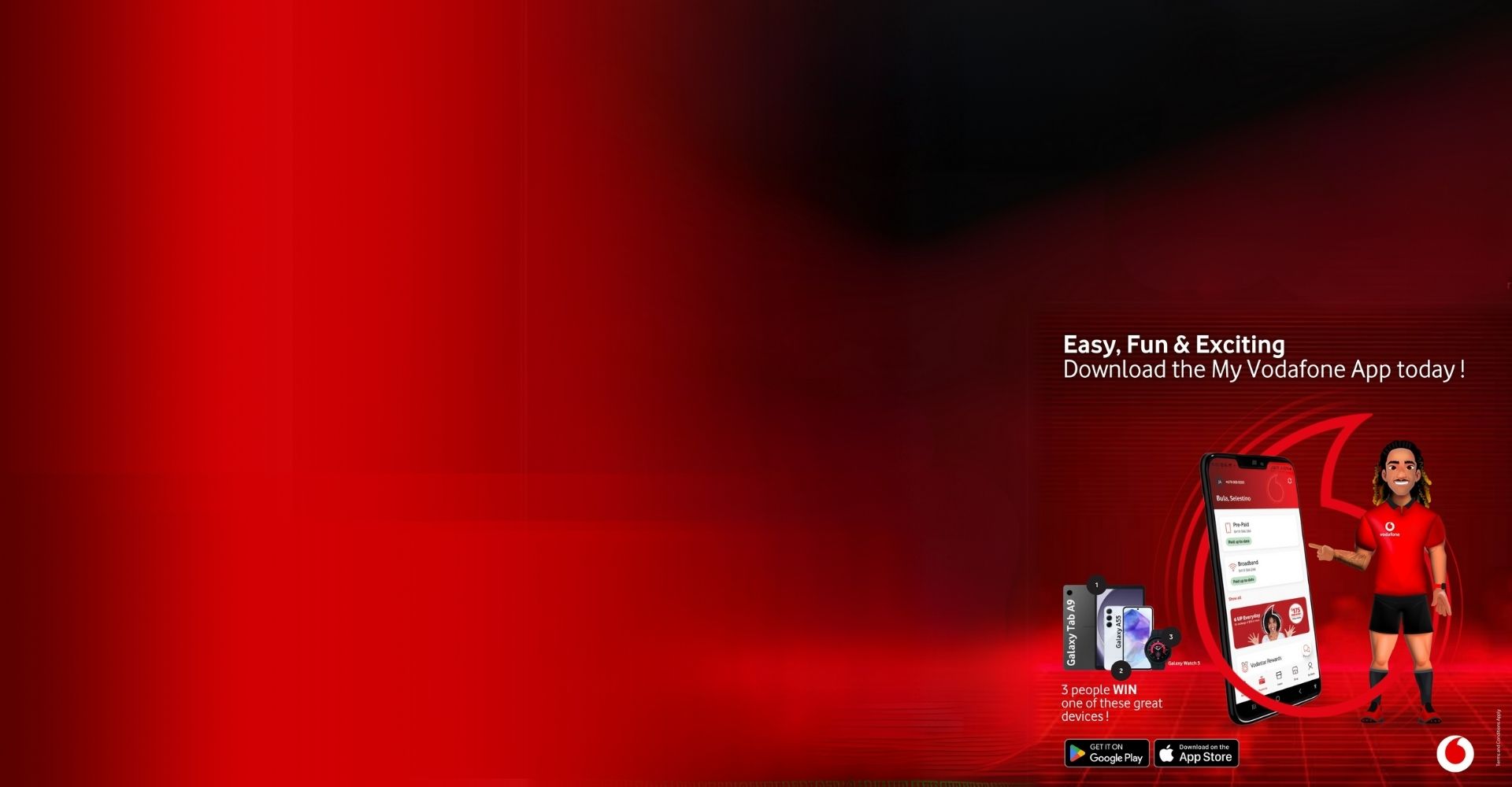 My Vodafone App Web banner