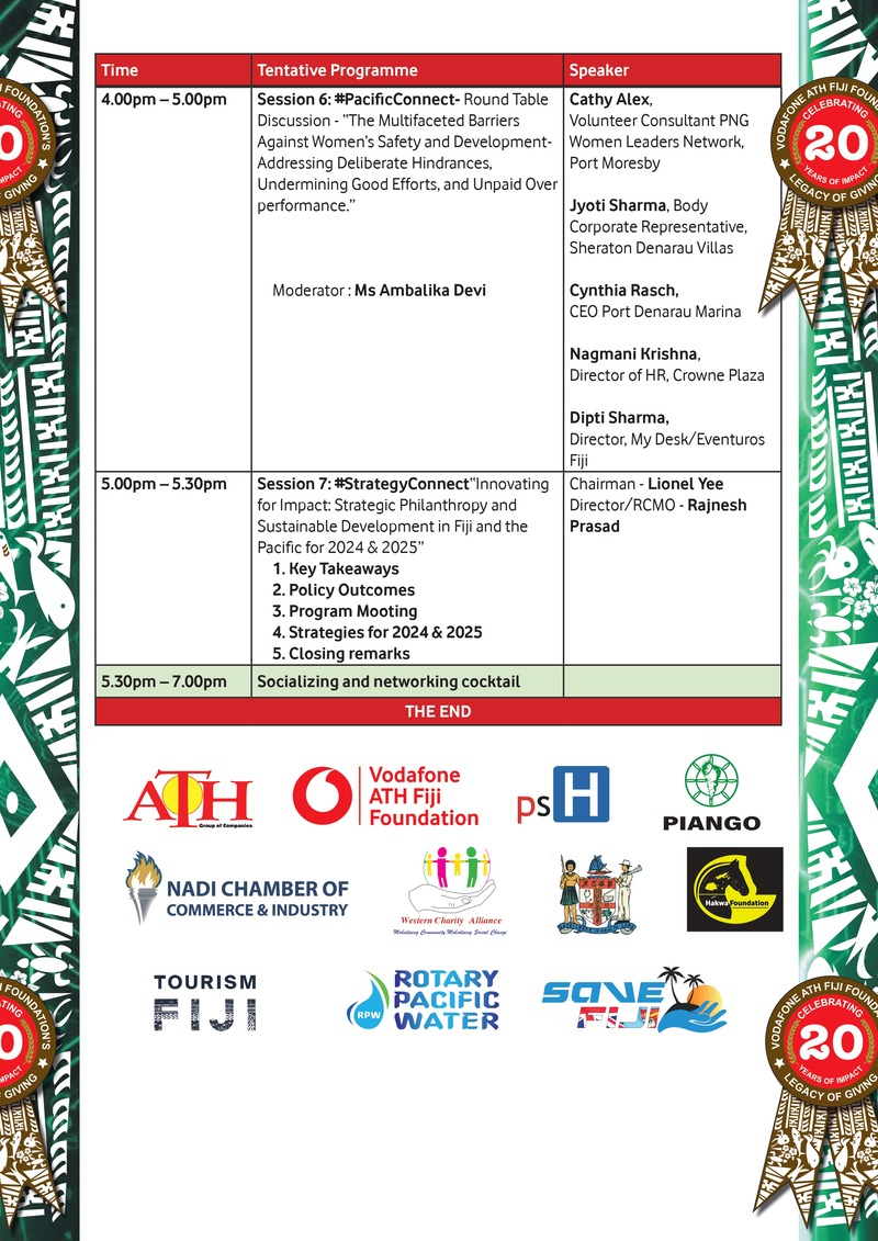 Vodafone ATH Fiji Foundation - 5th MultiDisciplinary Conference