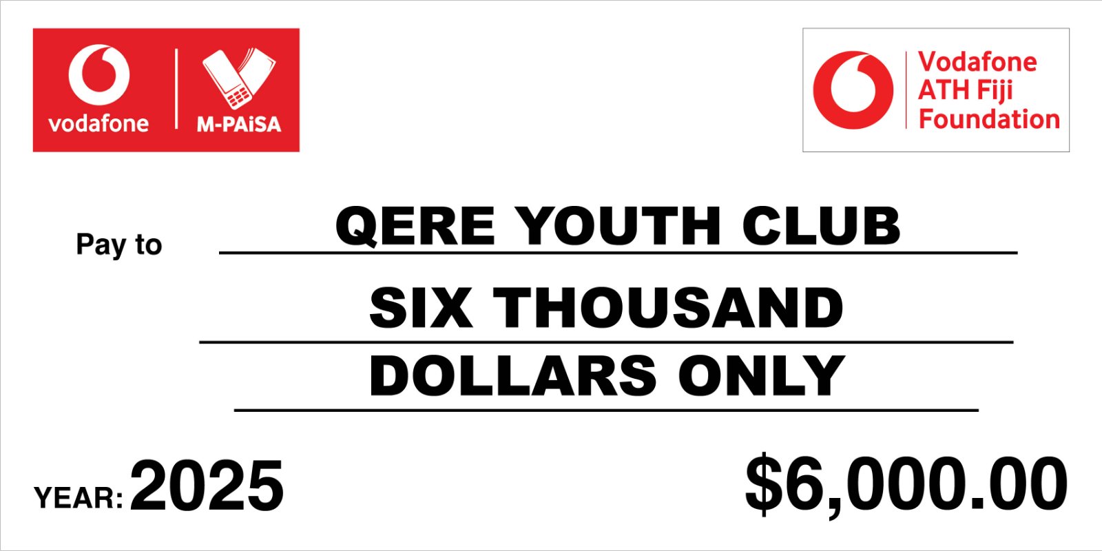 Qere Youth Club Launches Tent Hire Business with $6,000 Grant from Vodafone ATH Fiji